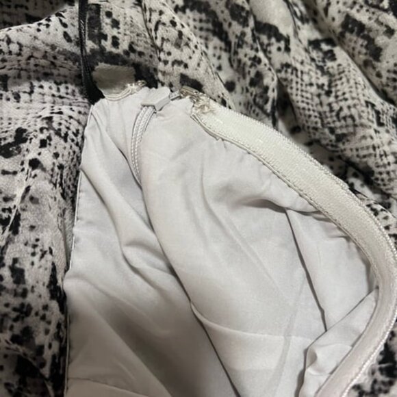 NWT- Forever21 - Snake print strapless drop waist chiffon mesh maxi dress - Picture 10 of 10